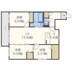 シティレジデンス南１３条の物件間取画像